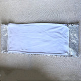 Rose Gold  Silver Spandex Sequin Glitter Chair Sashes Bands