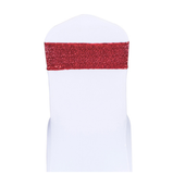 Red Sequin Glitter Chair Sashes Bands