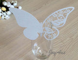 Table Name Cards - Silver Butterfly