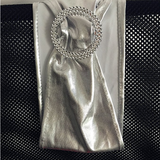 Metallic Lycra Spandex Chair Bands - Silver