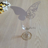 Table Name Cards - Silver Butterfly