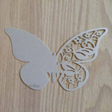 Table Name Cards - Silver Butterfly