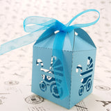 Laser Cut Baby Shower Favor Boxes Stroller