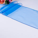 royal blue organza table runner
