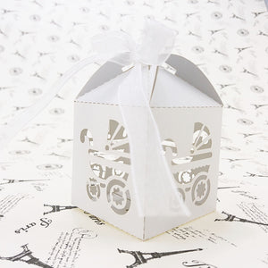 Laser Cut Baby Shower Favor Boxes Stroller