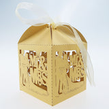 Laser Cut Wedding Favor Boxes- Mr & Mrs