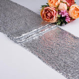 Silver Sequin Glitter Table Runners