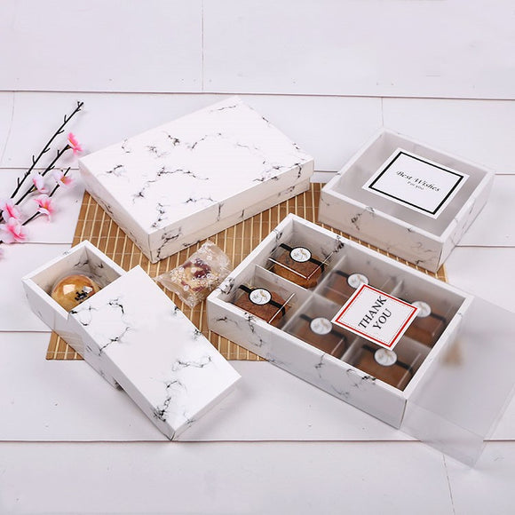 Muffin Cupcake Marble Paper Favor Boxes Packing Boxes