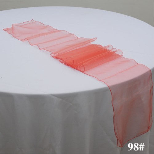 Organza Table Runners - Coral