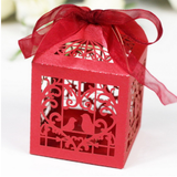 Love Birds Laser Cut Wedding Favor Boxes