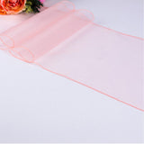 peach colour organza table runner