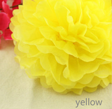 30pcs Tissue Paper Pom Poms - Grey White Yellow