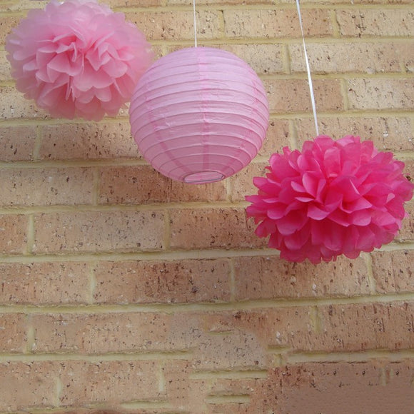 Paper Lanterns & Paper Pom Poms