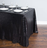 Black Sequin Glitter Tablecloth Backdrop