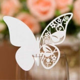 Table Name Cards - White Butterfly