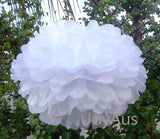 30pcs Tissue Paper Pom Poms - Purple White