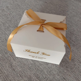 100 White Silver Gold Foil Personalized Wedding Favor Boxes