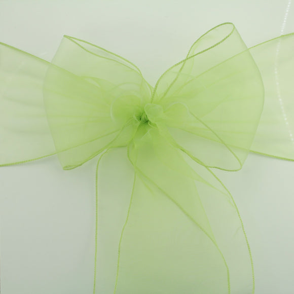 Apple Green Organza Chair Sashes Table Runners