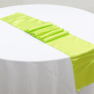 Satin Table Runners - Apple Green