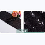 Black Sequin Glitter Table Runners