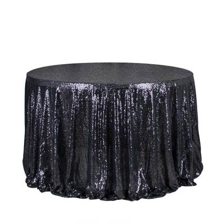 Black Sequin Glitter Tablecloth Backdrop