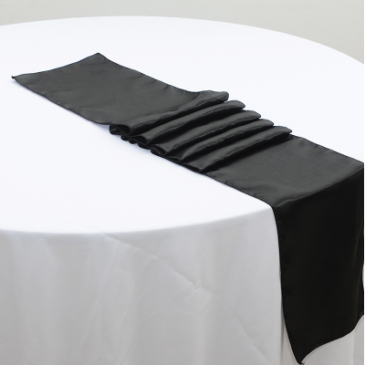 Satin Table Runners - Black