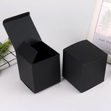 Cubic Black Paper Favor Boxes Soap Candle Packing Box