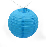 30x 30cm Blue Round Paper Lanterns