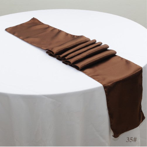 Satin Table Runners - Brown