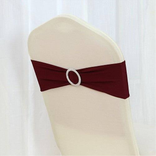 Lycra Spandex Chair Bands - Burgundy