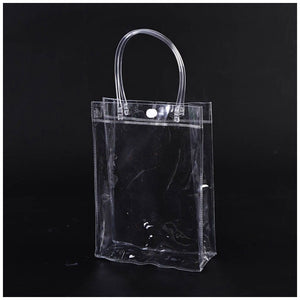 100 Clear Plastic Favor Bags With Handle