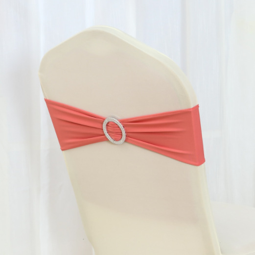 Coral Lycra Spandex Chair Bands Sashes