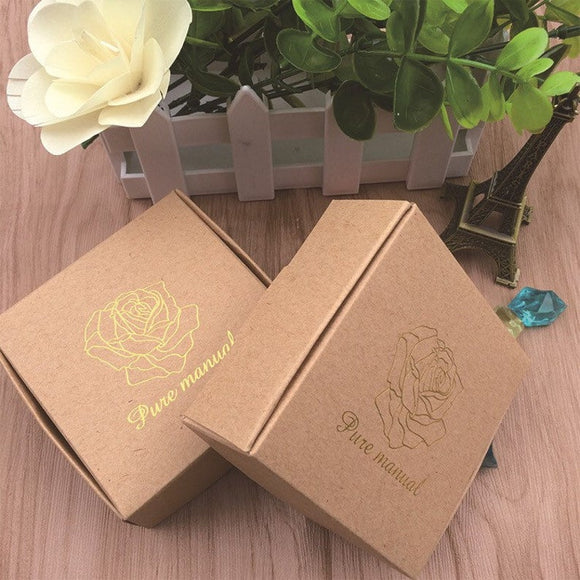 300 Personalized Business Logo Kraft Favor Packaging Boxes
