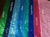 Light Blue Sequin Glitter Chair Bands