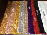 Yellow Gold Sequin Glitter Table Runners