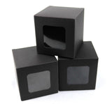 Front Window Black Paper Favor Boxes | Packaging Box
