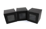 Front Window Black Paper Favor Boxes | Packaging Box