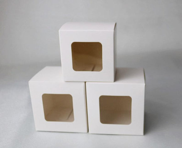 Front Window White Paper Favor Boxes | Packing Box