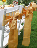 Gold Satin Chair Sashes Table Runners