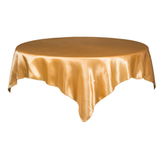 Gold Satin Tablecloth Overlay Top