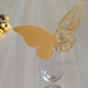 Table Name Cards - Gold Butterfly