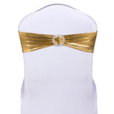 Metallic Lycra Spandex Chair Bands - Gold