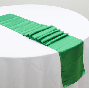 Satin Table Runners - Green
