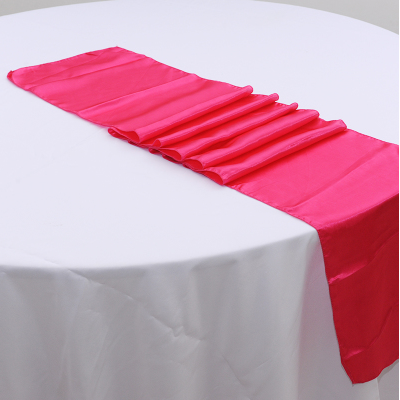 Satin Table Runners - Hot Pink