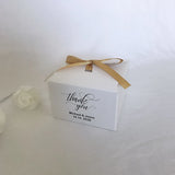 100 Kraft or White Favor Boxes Personalized Wordings