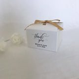 100 Kraft or White Favor Boxes Personalized Wordings