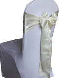 Ivory Satin Chair Sashes Table Runners