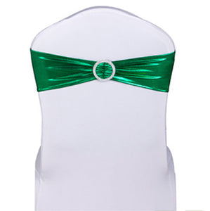 Metallic Lycra Spandex Chair Bands - Jade