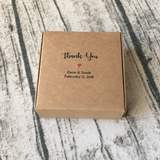 100 Kraft Personalized Favor Boxes Thank You