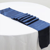 Satin Table Runners - Navy Blue